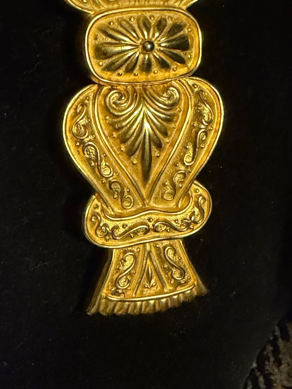 Vintage Doreen Ryan DR ©94 Gold Tone Ornate Statement Belt Buckle 1994 Rare